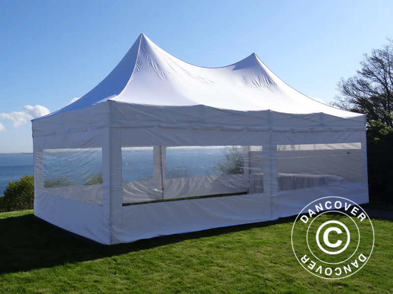 Namiot ekspresowy FleXtents PRO Peak Pagoda 4x8m Biały, mq 6 ściany boczne - Image 3