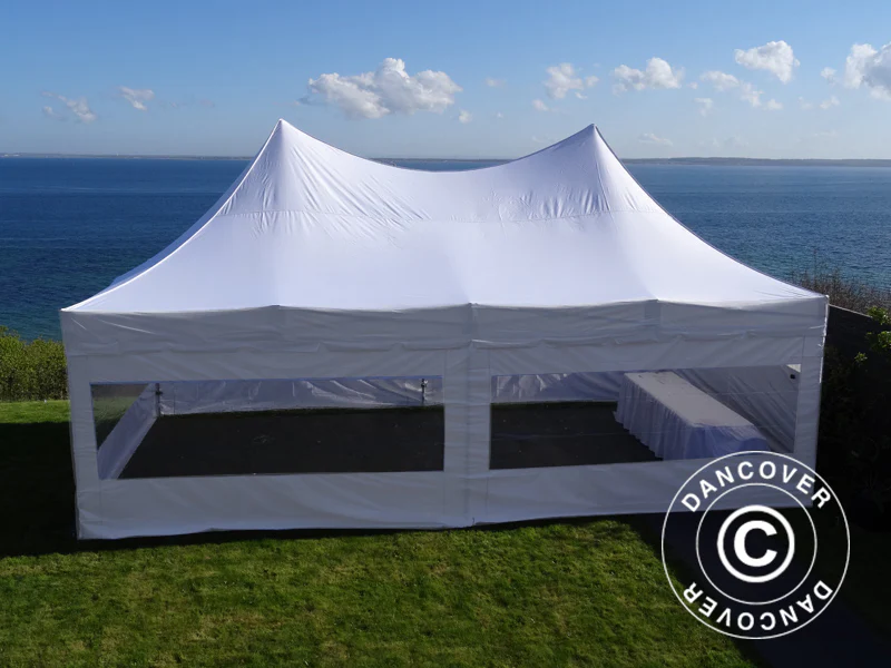 Namiot ekspresowy FleXtents PRO Peak Pagoda 4x8m Biały, mq 6 ściany boczne - Image 4
