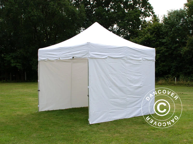 Namiot Ekspresowy FleXtents PRO "Peaked" 3x3m Biały, mq 4 ściany boczne - Image 3