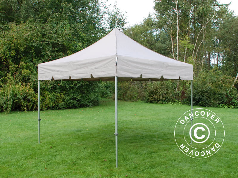 Namiot Ekspresowy FleXtents PRO "Peaked" 3x3m Latte, mq 4 ozdobnymi kurtynami - Image 3