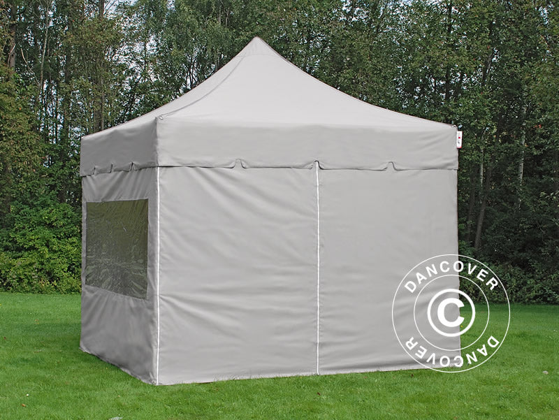 Namiot Ekspresowy FleXtents PRO "Peaked" 4x4m Latte, mq 4 ściany boczne - Image 4
