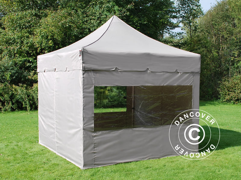 Namiot Ekspresowy FleXtents PRO "Peaked" 4x4m Latte, mq 4 ściany boczne - Image 6