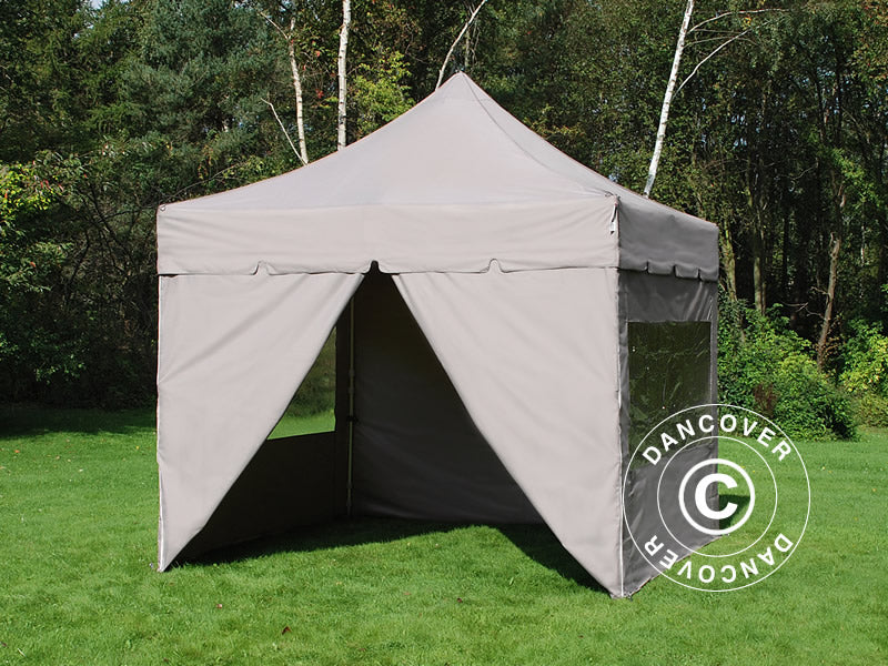 Namiot Ekspresowy FleXtents PRO "Peaked" 4x4m Latte, mq 4 ściany boczne - Image 7