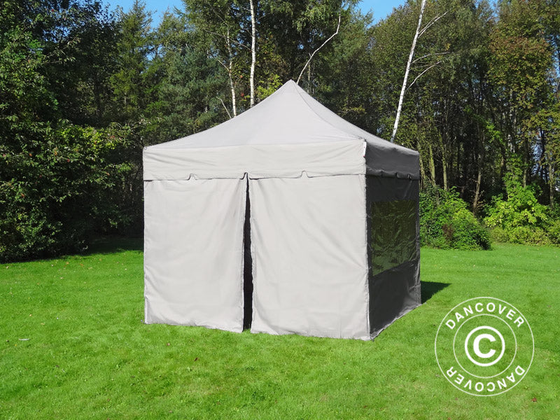 Namiot Ekspresowy FleXtents PRO "Peaked" 4x4m Latte, mq 4 ściany boczne - Image 8