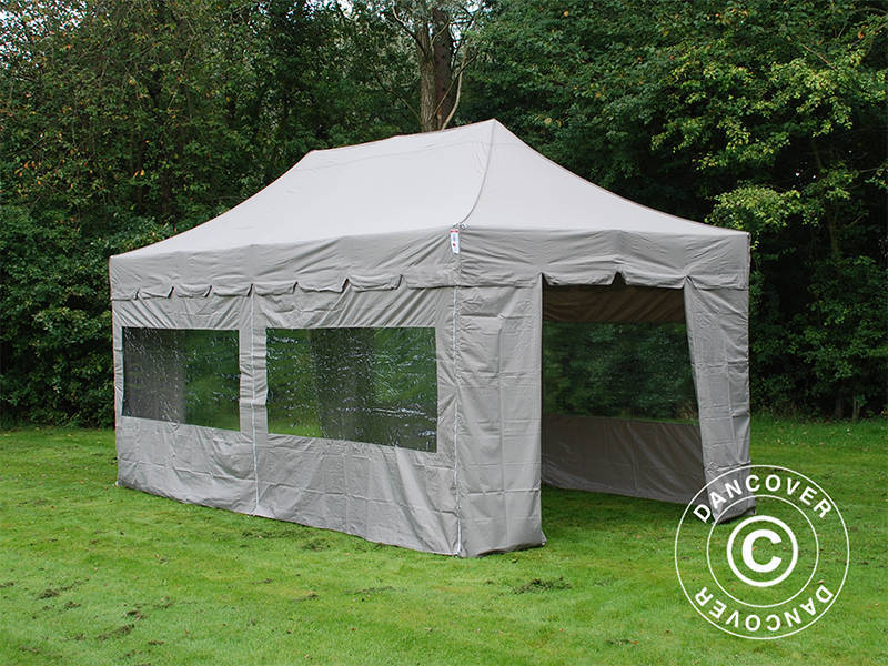 Namiot Ekspresowy FleXtents PRO "Peaked" 4x8m Latte, mq 6 ściany boczne - Image 3