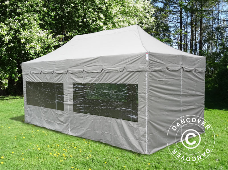 Namiot Ekspresowy FleXtents PRO "Peaked" 4x8m Latte, mq 6 ściany boczne - Image 8