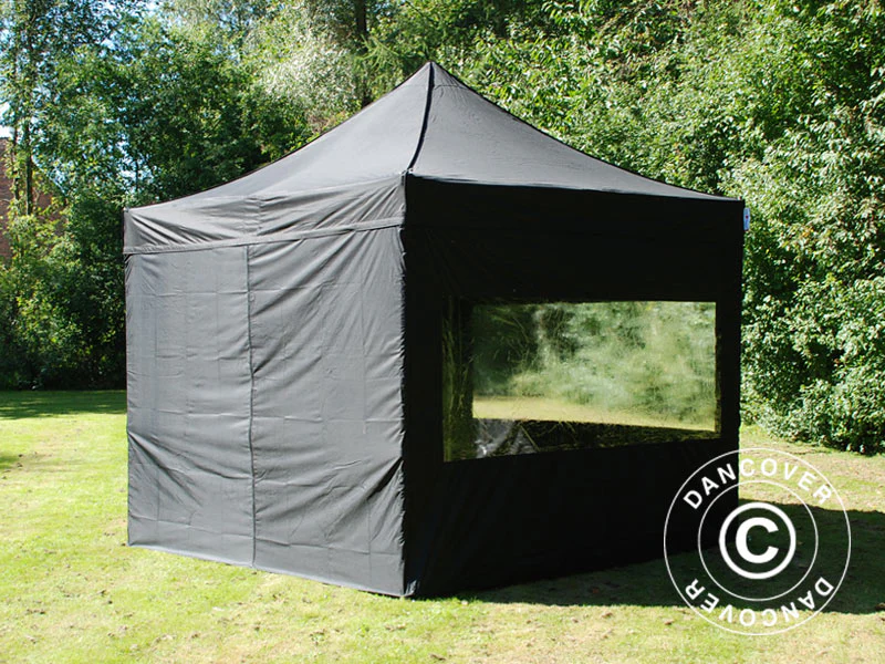 Namiot Ekspresowy FleXtents PRO Steel 3x3m Czarny, mq 4 ściany boczne - Image 8