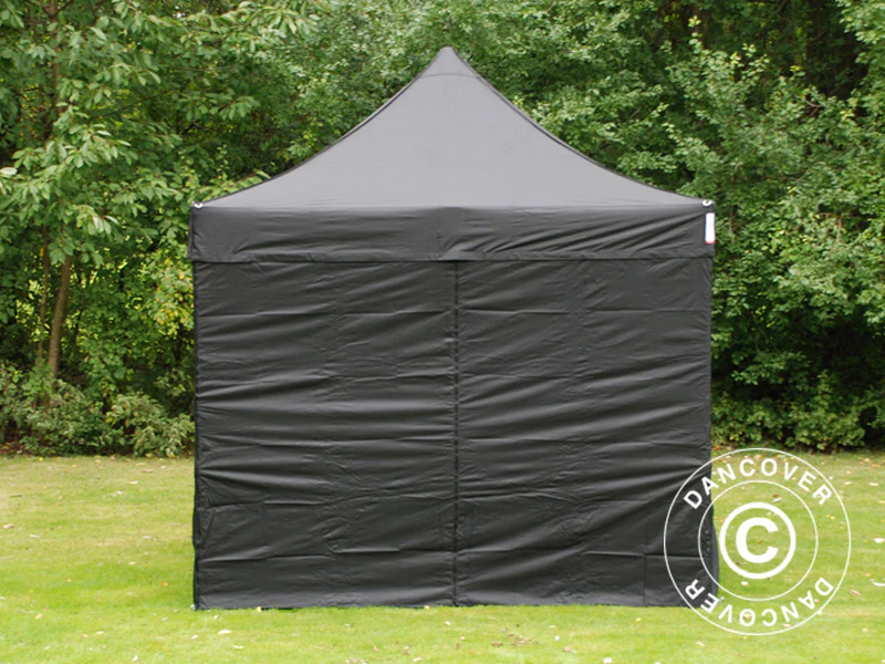 Namiot Ekspresowy FleXtents PRO Steel 3x3m Czarny, Ogniotrwale, mq 4 ściany boczne - Image 2