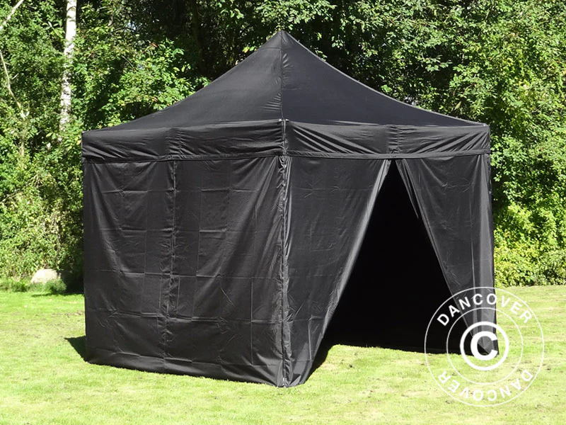 Namiot Ekspresowy FleXtents PRO Steel 3x3m Czarny, Ogniotrwale, mq 4 ściany boczne - Image 5