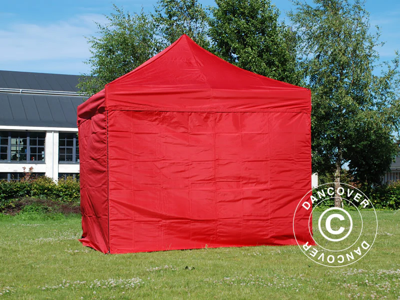 Namiot Ekspresowy FleXtents PRO Steel 3x3m Czerwony, mq 4 ściany boczne - Image 3