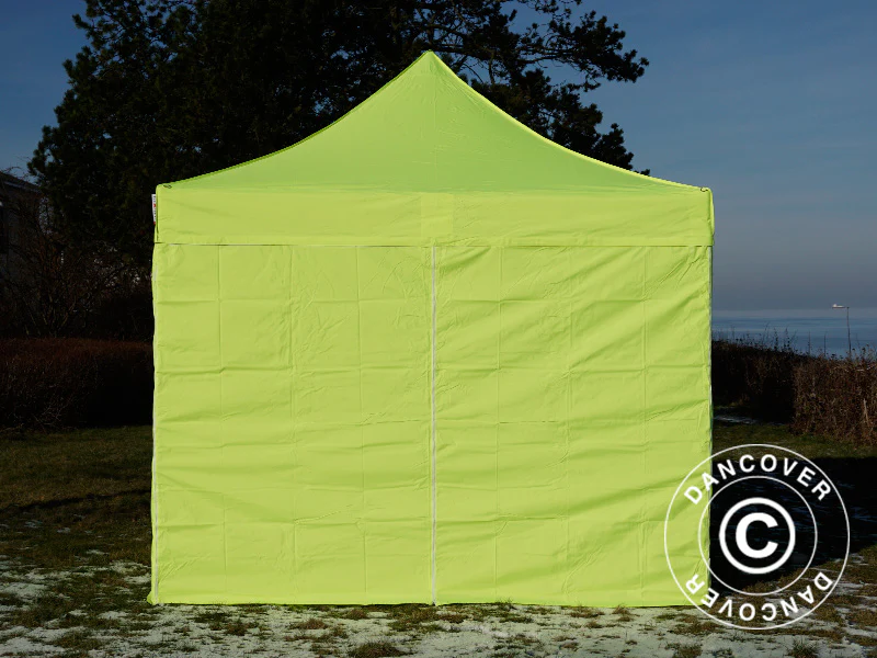 Namiot Ekspresowy FleXtents PRO Steel 3x3m Jaskrawożółty/zielony, mq 4 ściany boczne DOSTĘPNA TYLKO 1 SZTUKA - Image 4