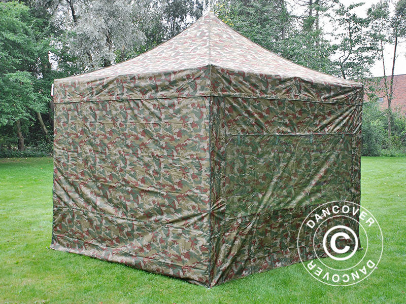Namiot Ekspresowy FleXtents PRO Steel 3x3m Kamuflaż/Wojskowy, mq 4 ściany boczne - Image 2