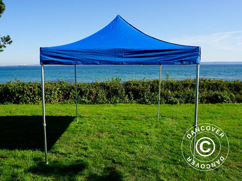 Namiot Ekspresowy FleXtents PRO Steel 3x3m Niebieski, mq 4 ściany boczne - Image 4