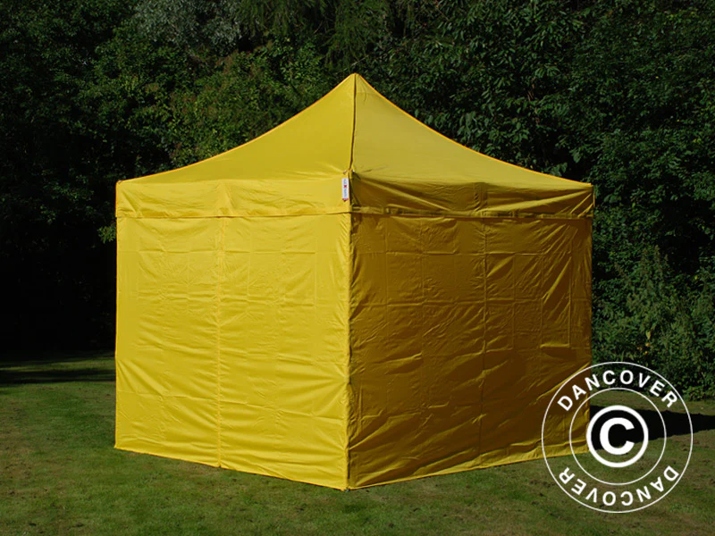 Namiot Ekspresowy FleXtents PRO Steel 3x3m Zólty, mq 4 ściany boczne - Image 2