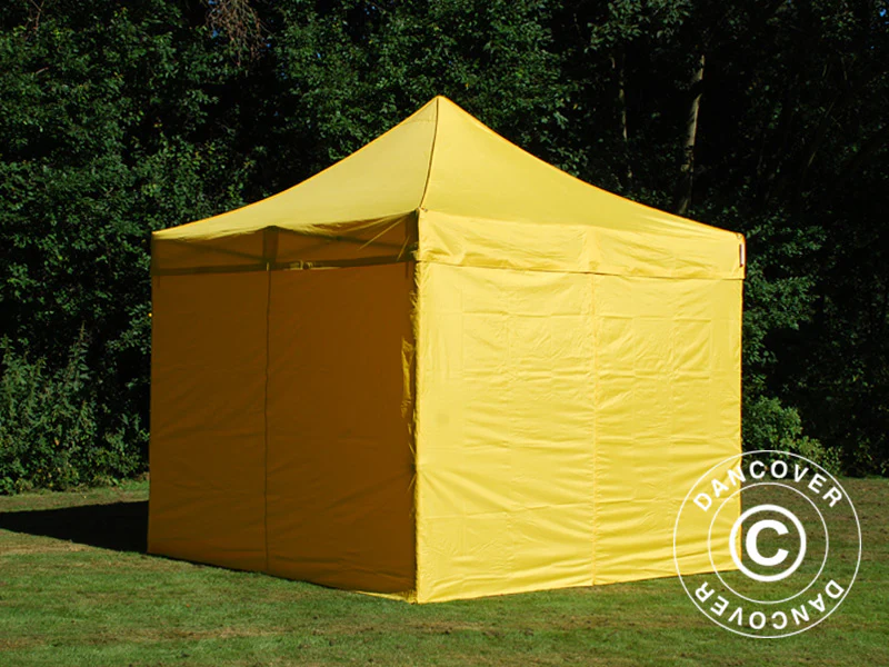 Namiot Ekspresowy FleXtents PRO Steel 3x3m Zólty, mq 4 ściany boczne - Image 3
