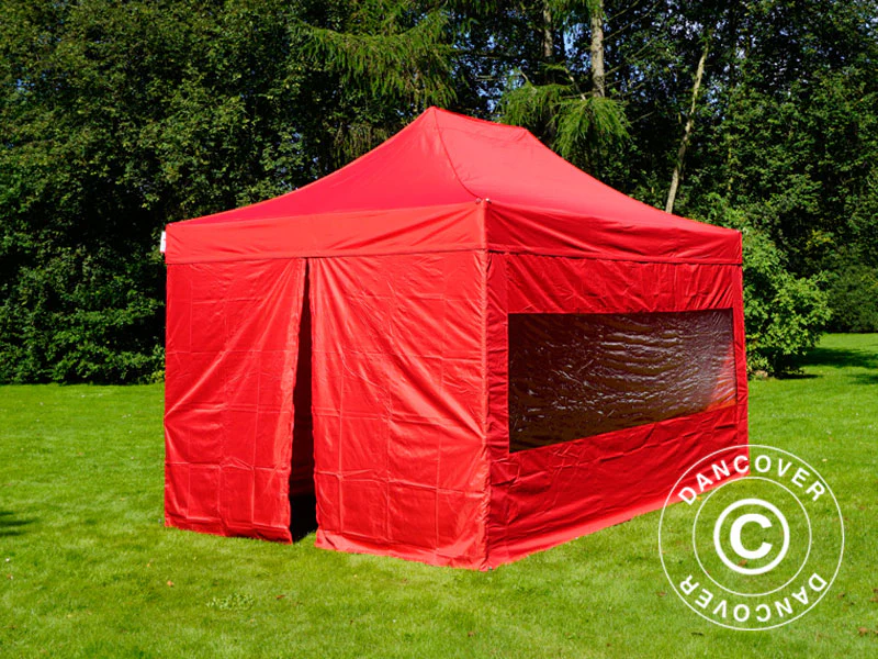 Namiot Ekspresowy FleXtents PRO Steel 3x4,5m, Czerwony, mq 4 ściany boczne - Image 3