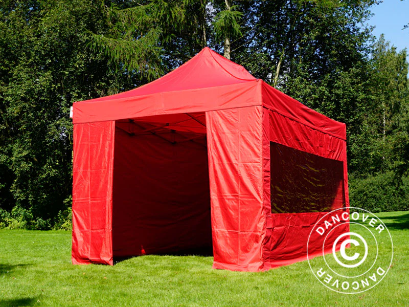 Namiot Ekspresowy FleXtents PRO Steel 3x4,5m, Czerwony, mq 4 ściany boczne - Image 4