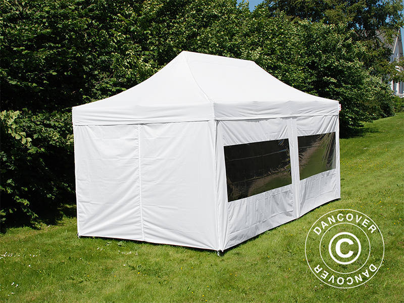 Namiot Ekspresowy FleXtents PRO Steel 3x6m Biały, Ogniotrwale, mq 6 ściany boczne - Image 3