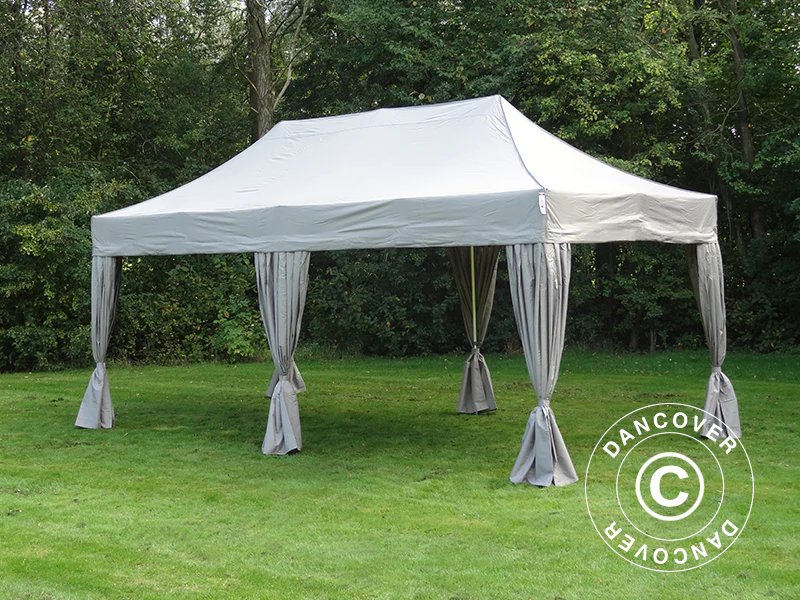 Namiot Ekspresowy FleXtents PRO Steel 3x6m Latte, mq 6 ściany boczne & ozdobnymi kurtynami - Image 5