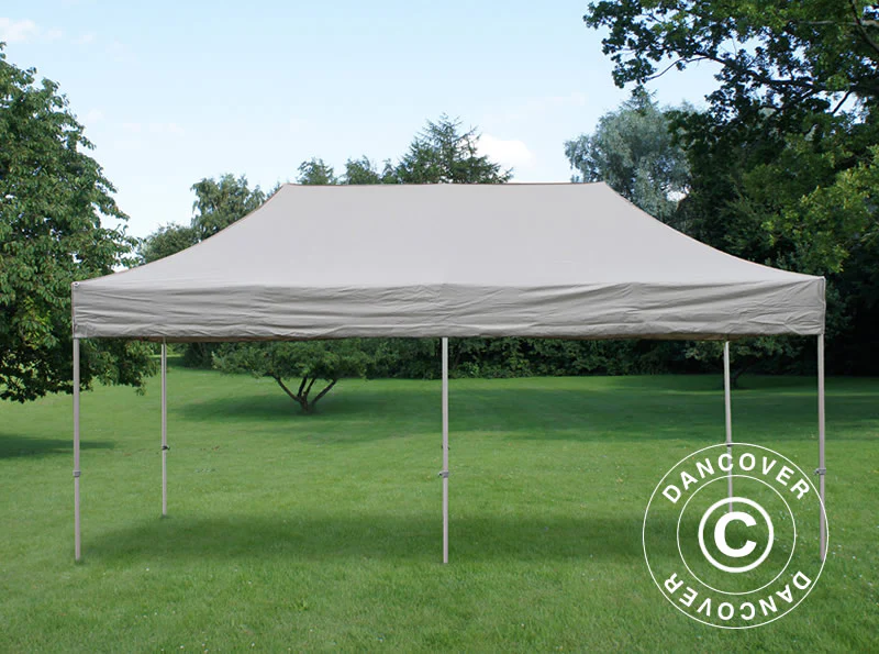 Namiot Ekspresowy FleXtents PRO Steel 3x6m Latte, mq 6 ściany boczne & ozdobnymi kurtynami - Image 6