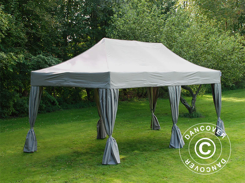 Namiot Ekspresowy FleXtents PRO Steel 3x6m Latte, zawierający 6 ozdobnymi kurtynami - Image 3