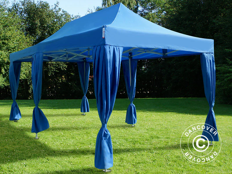 Namiot Ekspresowy FleXtents PRO Steel 3x6m Niebieski, zawierający 6 ozdobnymi kurtynami - Image 3