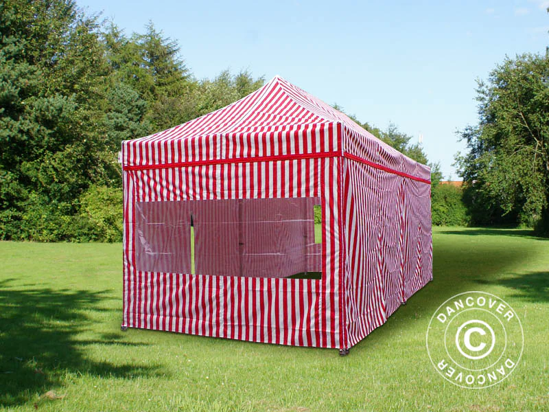 Namiot ekspresowy FleXtents PRO Steel 3x6m Pasiasty, 6 ściany boczne - Image 3