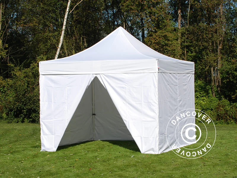 Namiot Ekspresowy FleXtents PRO Steel 4x4m Biały, Ogniotrwale, mq 4 ściany boczne - Image 3
