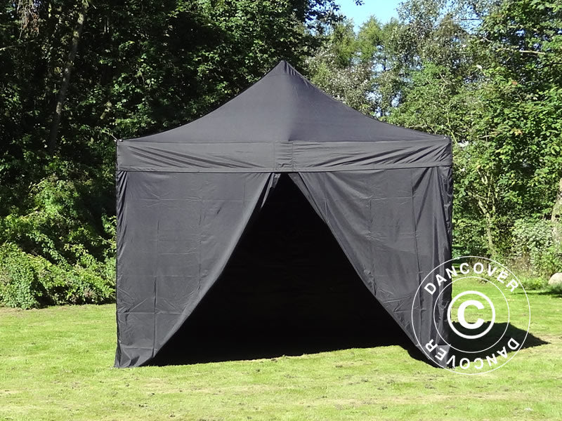 Namiot Ekspresowy FleXtents PRO Steel 4x4m Czarny, mq 4 ściany boczne - Image 2
