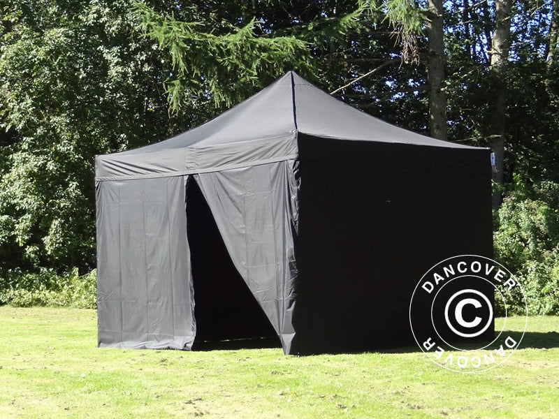Namiot Ekspresowy FleXtents PRO Steel 4x4m Czarny, mq 4 ściany boczne - Image 3
