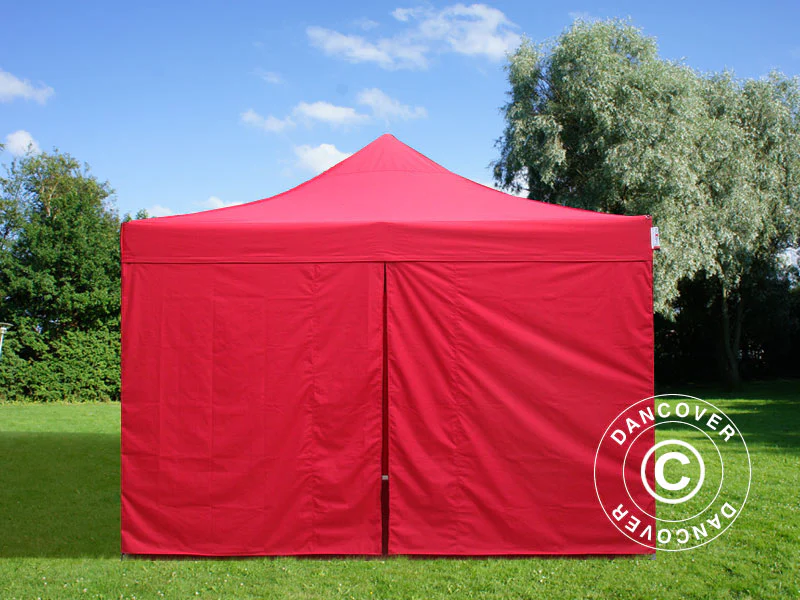 Namiot Ekspresowy FleXtents PRO Steel 4x4m Czerwony, mq 4 ściany boczne - Image 2