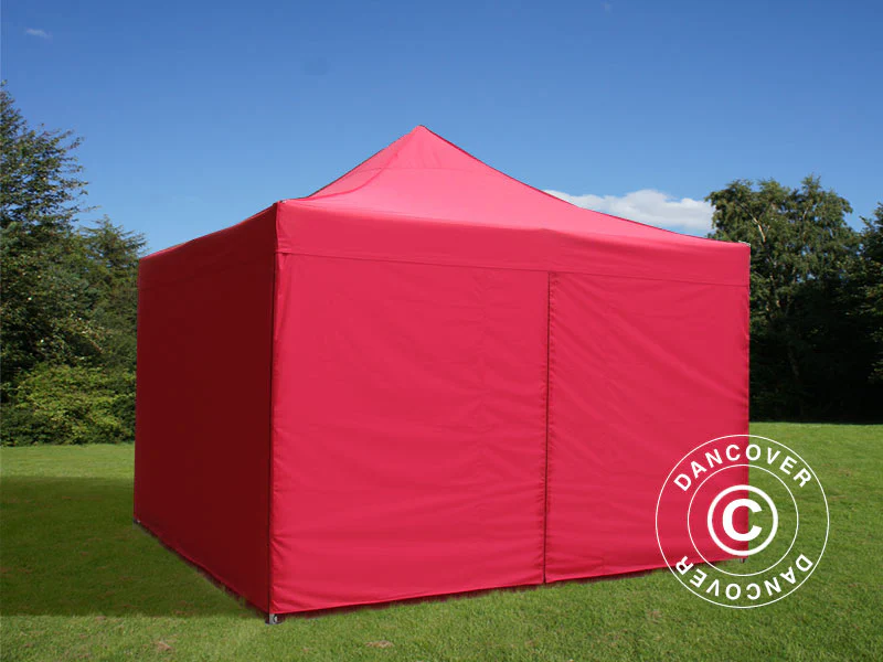 Namiot Ekspresowy FleXtents PRO Steel 4x4m Czerwony, mq 4 ściany boczne - Image 3