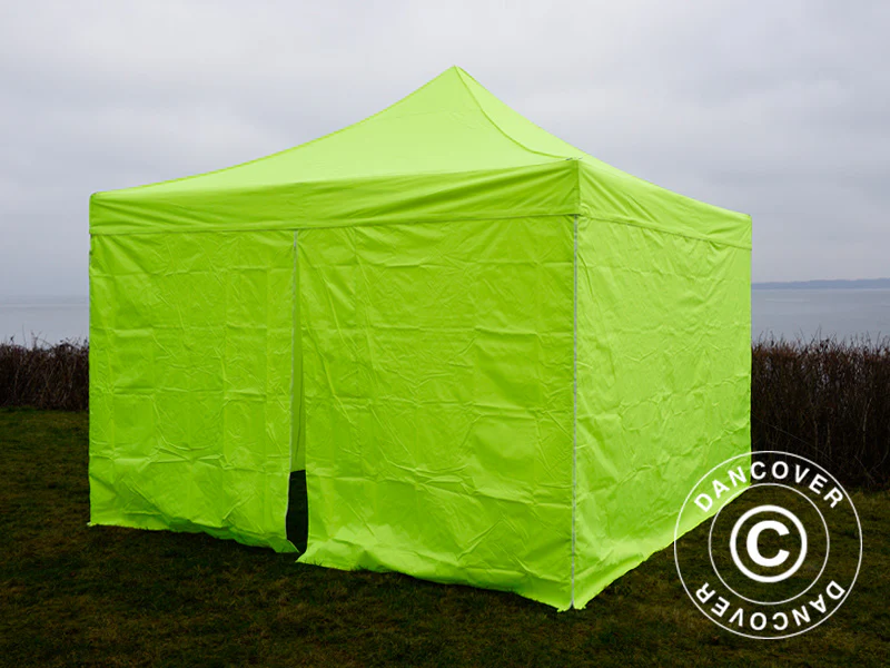 Namiot Ekspresowy FleXtents PRO Steel 4x4m Jaskrawożółty/zielony, mq 4 ściany boczne DOSTĘPNA TYLKO 3 SZTUKA - Image 5