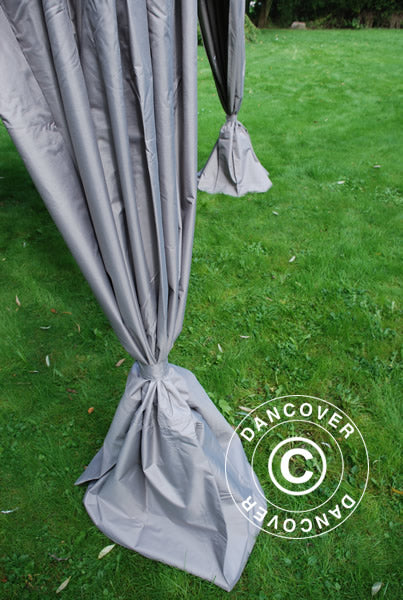 Namiot Ekspresowy FleXtents PRO Steel 4x4m Latte, mq 4 ozdobnymi kurtynami - Image 6