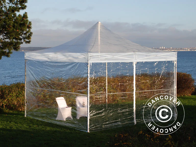 Namiot Ekspresowy FleXtents PRO Steel 4x4m Przezroczysty, mq 4 ściany boczne - Image 4