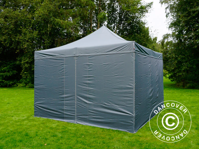 Namiot Ekspresowy FleXtents PRO Steel 4x4m Szary, mq 4 ściany boczne - Image 3