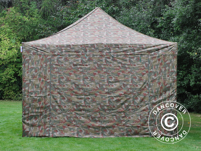 Namiot Ekspresowy FleXtents PRO Steel 4x6m Kamuflaż/Wojskowy, mq 8 ściany boczne - Image 8
