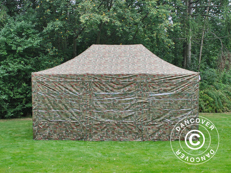 Namiot Ekspresowy FleXtents PRO Steel 4x6m Kamuflaż/Wojskowy, mq 8 ściany boczne - Image 9