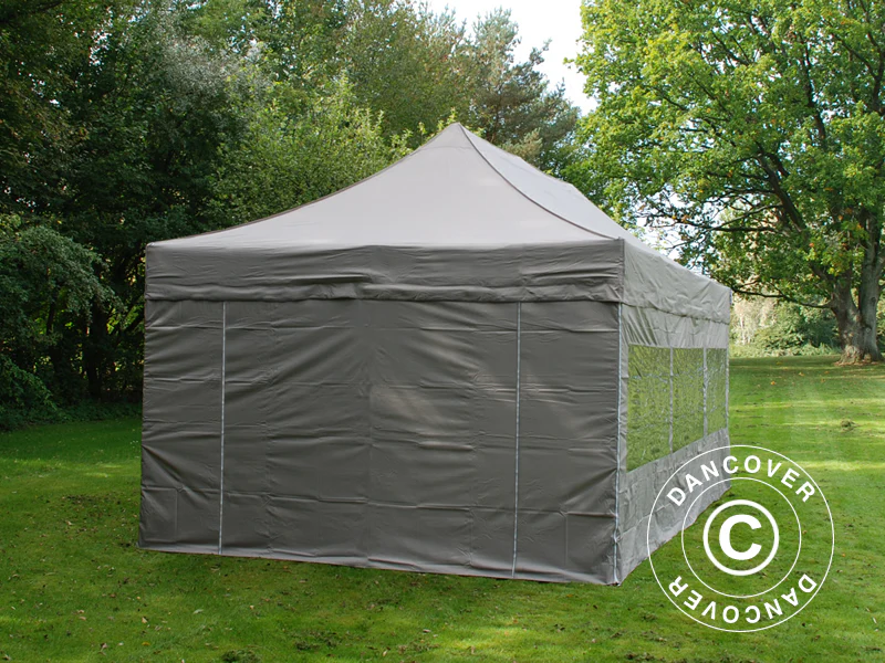 Namiot Ekspresowy FleXtents PRO Steel 4x6m Latte, mq 8 ściany boczne - Image 4