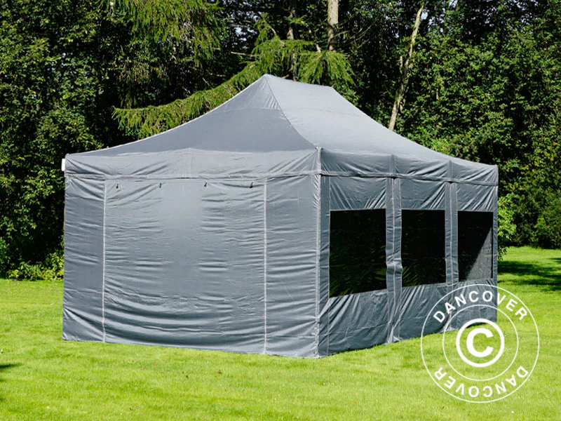 Namiot Ekspresowy FleXtents PRO Steel 4x6m Szary, mq 8 ściany boczne - Image 2