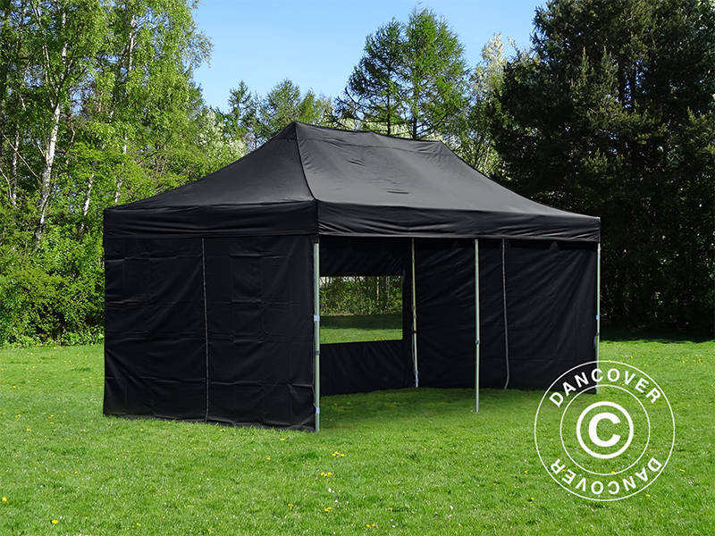 Namiot Ekspresowy FleXtents PRO Steel 4x8m Czarny, mq 6 ściany boczne - Image 6