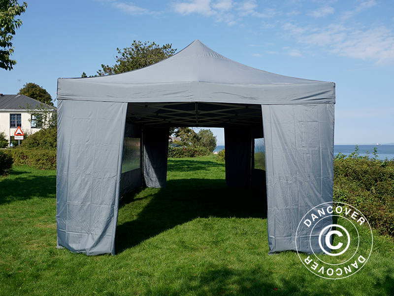 Namiot Ekspresowy FleXtents PRO Steel 4x8m Szary, mq 6 ściany boczne - Image 8