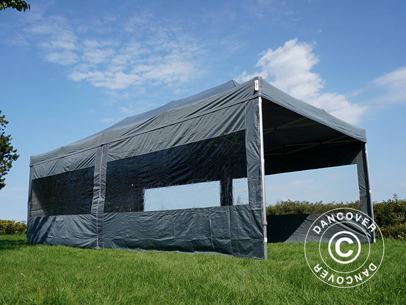 Namiot Ekspresowy FleXtents PRO Steel 4x8m Szary, mq 6 ściany boczne - Image 9