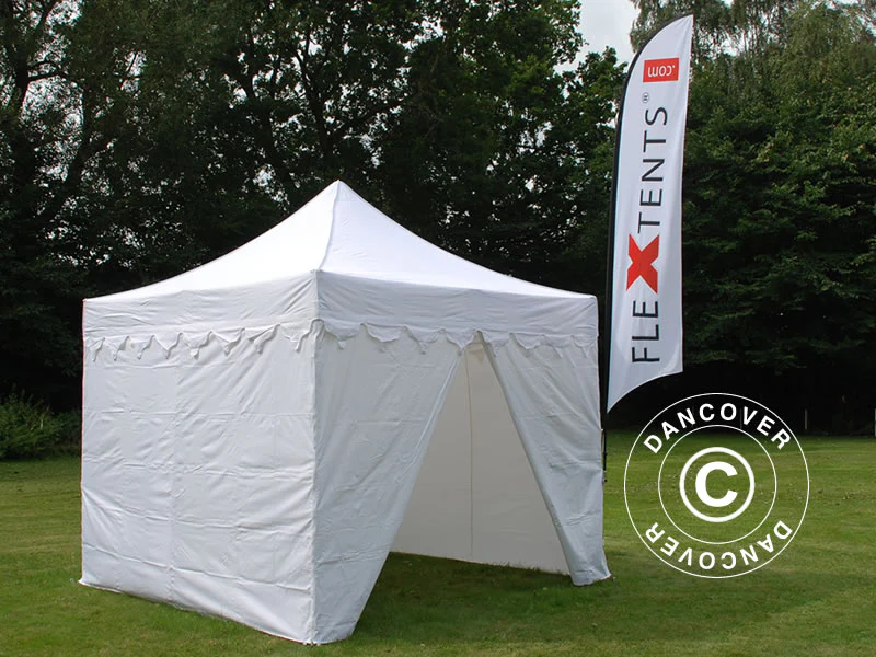 Namiot Ekspresowy FleXtents PRO Steel "Morocco" 3x3m Biały, mq 4 ściany boczne - Image 8