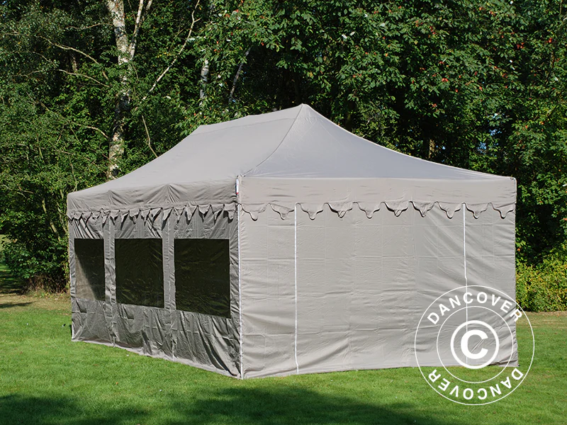 Namiot Ekspresowy FleXtents PRO Steel "Morocco" 4x6m Latte, mq 8 ściany boczne - Image 3