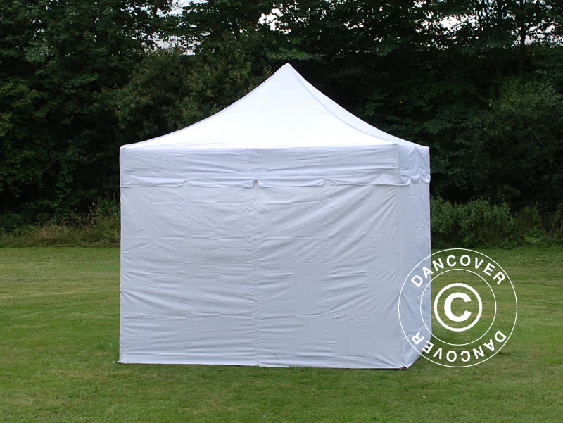 Namiot Ekspresowy FleXtents PRO Steel "Peaked" 3x3m Biały, mq 4 ściany boczne - Image 2