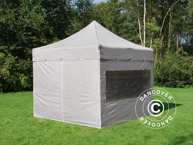 Namiot Ekspresowy FleXtents PRO Steel "Peaked" 3x3m Latte, mq 4 ściany boczne - Image 2
