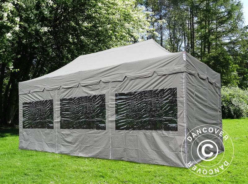 Namiot Ekspresowy FleXtents PRO Steel "Peaked" 4x6m Latte, mq 8 ściany boczne - Image 2