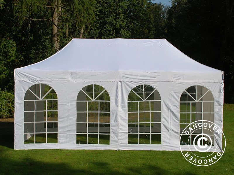 Namiot Ekspresowy FleXtents PRO Steel Vintage Style 3x6m Biały, mq 6 ściany boczne - Image 2