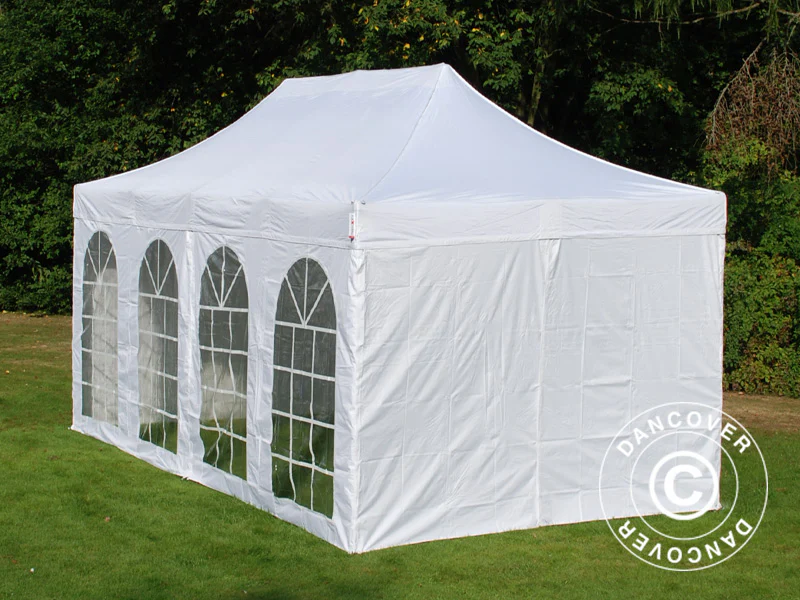 Namiot Ekspresowy FleXtents PRO Steel Vintage Style 3x6m Biały, mq 6 ściany boczne - Image 3